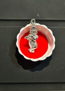 Real silver pendent of kanha ji🙏
