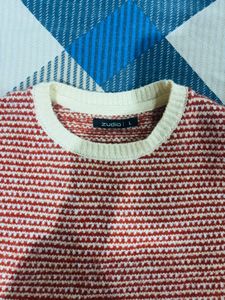 Striped Knit Pullover Sweater