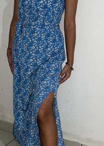 StyleVille Blue Floral Dress