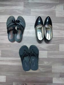 Combo Set Of 3 Flats, Slipper