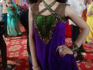 Purple Embroidered Kurta Set