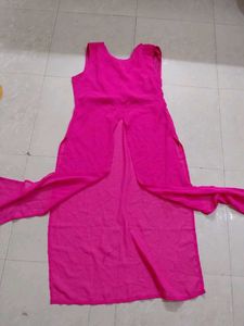 Pink Sheer Sleeveless Top