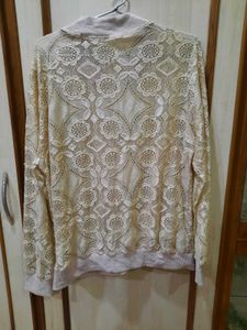 Lace Detail Bomber Jacket