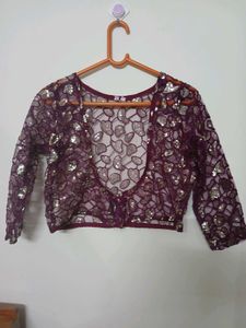 Purple Blouse With Gown