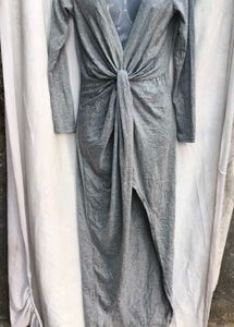 111511. Stylish Grey Maxi Dress
