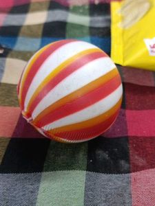 Striped Rubber Ball