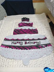 Happy Birthday Cake Foil Balloon