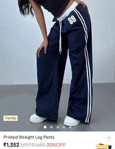 89 printed straight leg pants