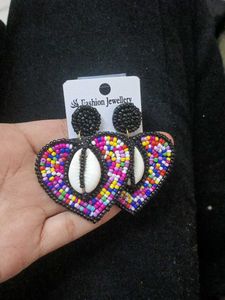 Beautiful Black Beads Earrings