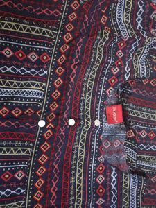 navy blue kurti with digital print