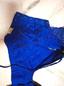 Royal Blue Embroidered Blouse