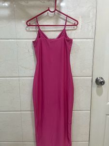 Pink bodycon Midi Dress