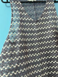 Stylish Grey Knit Tank Top