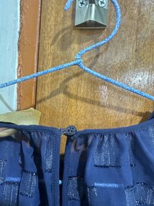 Navy Blue Patterned Dress