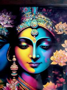 Divine Radha Krishna photo frame
