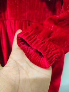 Red Velvet Party Dress