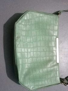 Mint Green Croc Embossed Bag