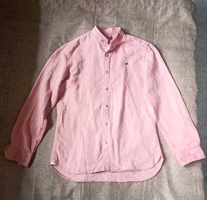 pink shirt and denim combo | women | girl