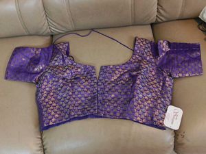 Purple Brocade Blouse