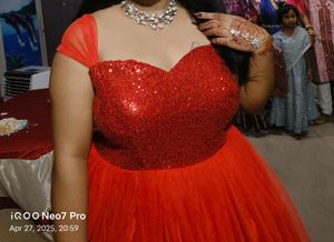 Stunning Red Tulle Princess Heavy Ball Gown