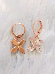 Cute Trendy Rose Gold Earrings