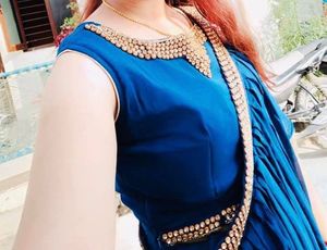 Elegant Navy Blue Ethnic Gown