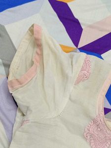 Pink And White Kurti