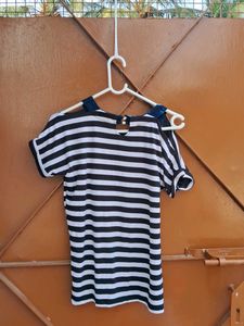 Striped Short Sleeve Top