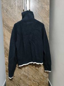 Zip-Up Knit Cardigan
