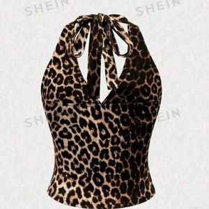 PRICE DROP Y2k Leopard Print Halter Top