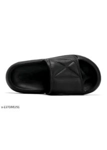 Black Quilted Slides