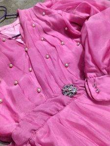 Vintage Pink Chiffon Dress