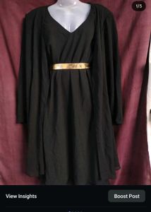 Chic Black Dress Without Belt