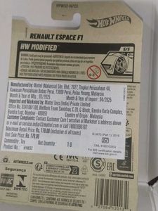 Hot Wheels Renault Espace F1