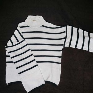 Striped Turtleneck Sweater