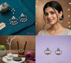 Silver Tone Drop Earrings