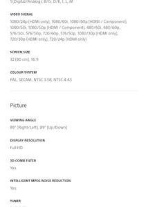 Broken Sony TV : Bravia W700B 32inch