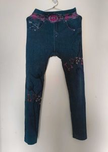 Denim Print Leggings