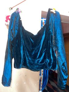 Code Velvet Teal Top