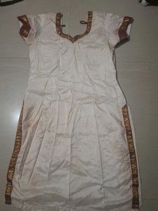 White &amp; Gold Ethnic Dress