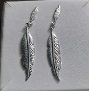 925 silver Leafy affair long earrings
