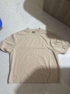 Tan Cropped T-Shirt