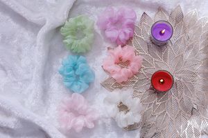 6 Pec Organza Scrunchies Combo