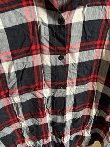 Checked Shirt Can Be Worn Over Top