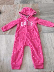 Cute Pink Polka Dot Romper