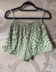 Motel Rocks Green Checker Shirt &amp; Shorts Set