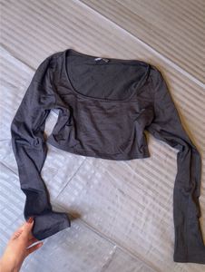 shein Stylish Black Long Sleeve Top
