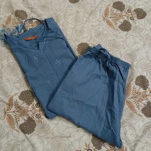 Blue Kurta Pant Set