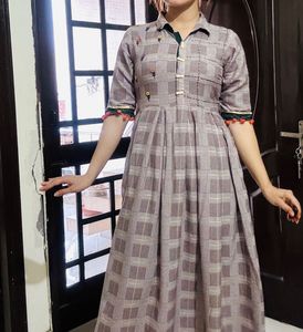 Vintage Plaid Maxi Dress