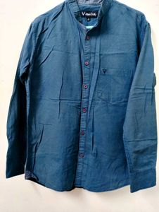 Teal Blue Allen Solly Shirt For Men